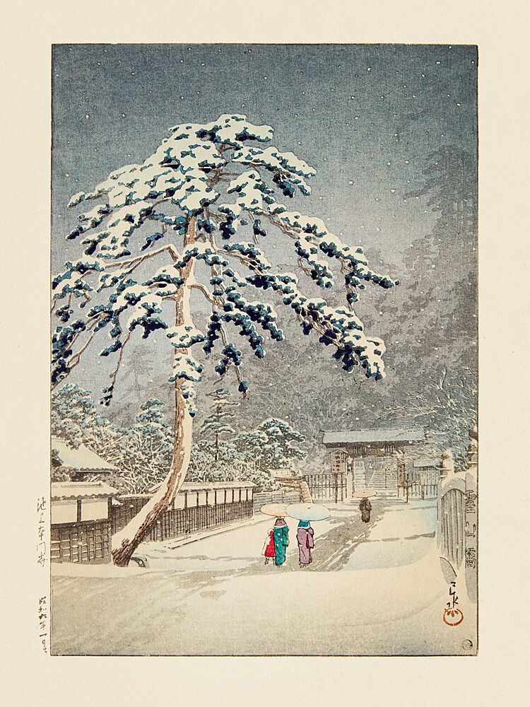 Ikegami Honmonji Honmon Temple, Ikegami 1931 art print by Kawase Hasui for $57.95 CAD