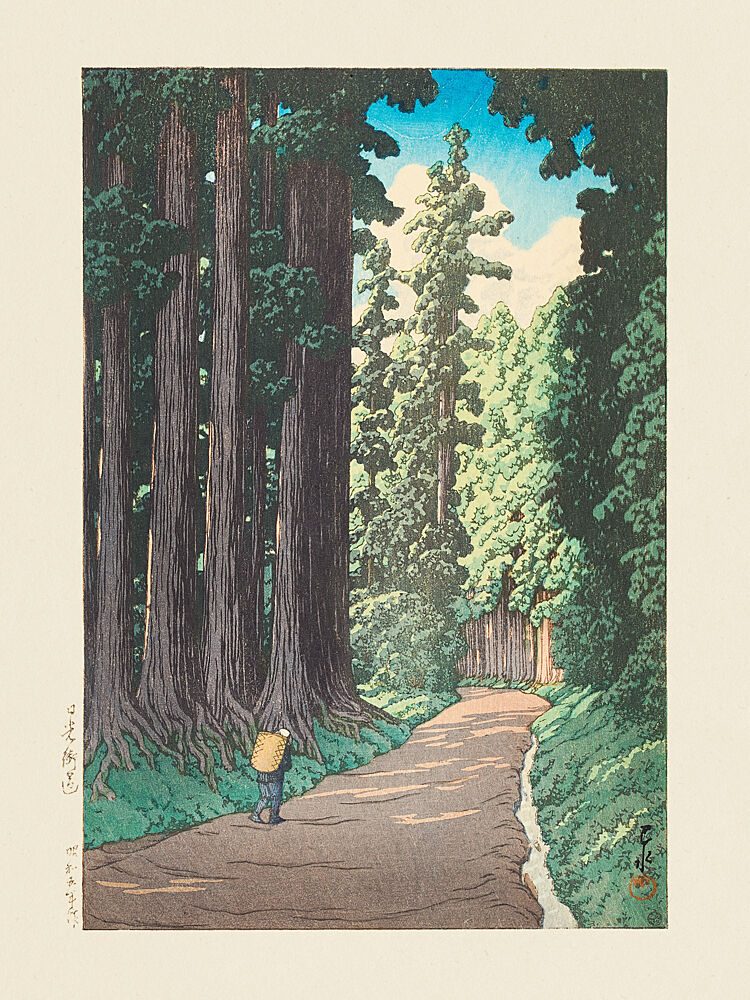 Nikko Gaido the Road to Nikko 1930 art print by Kawase Hasui for $57.95 CAD