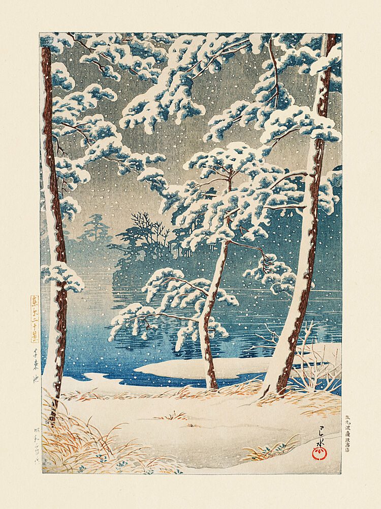 Senzokuike Senzoku Pond 1928 art print by Kawase Hasui for $57.95 CAD