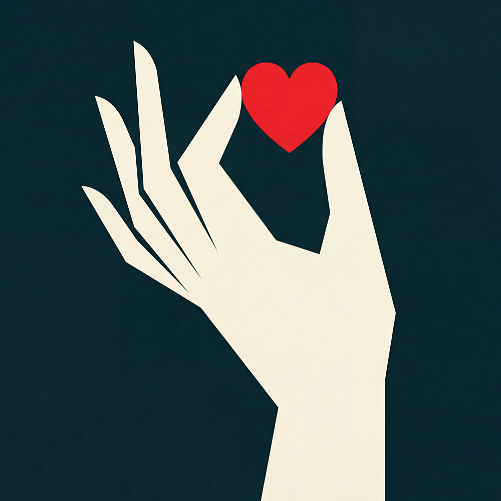 Hand Holding Heart art print by Andreas Magnusson for $57.95 CAD
