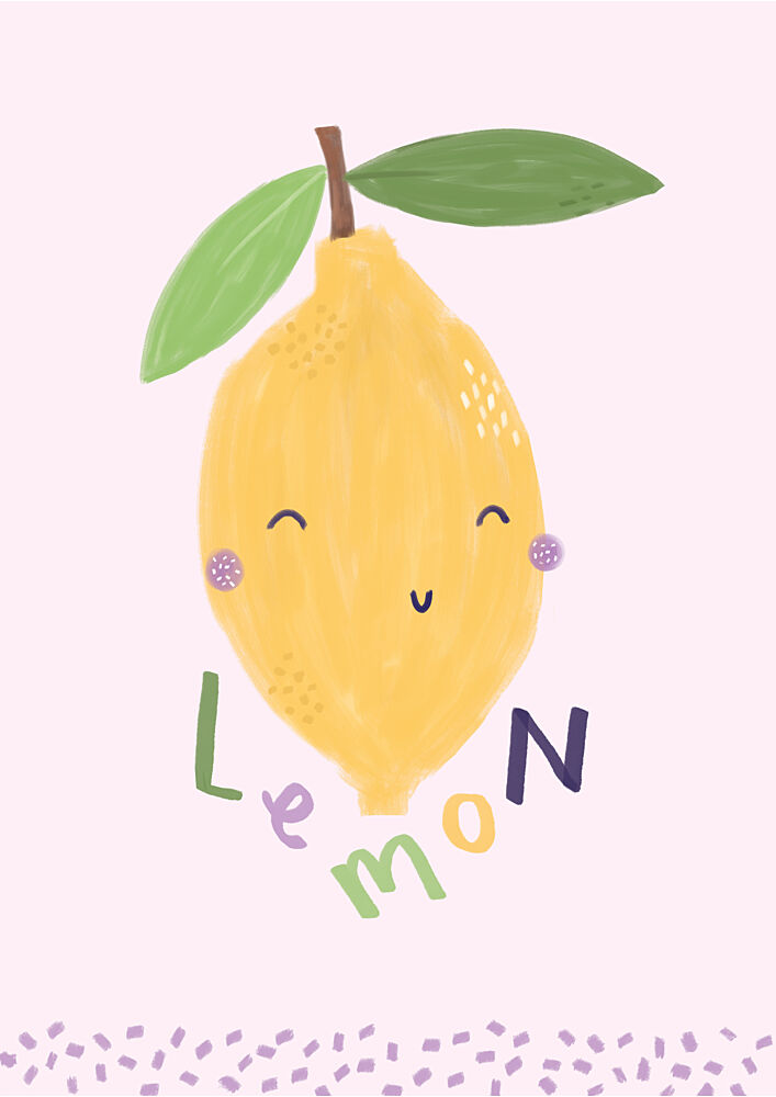 Happy Lemon Friend art print by Laura Pantony for $57.95 CAD