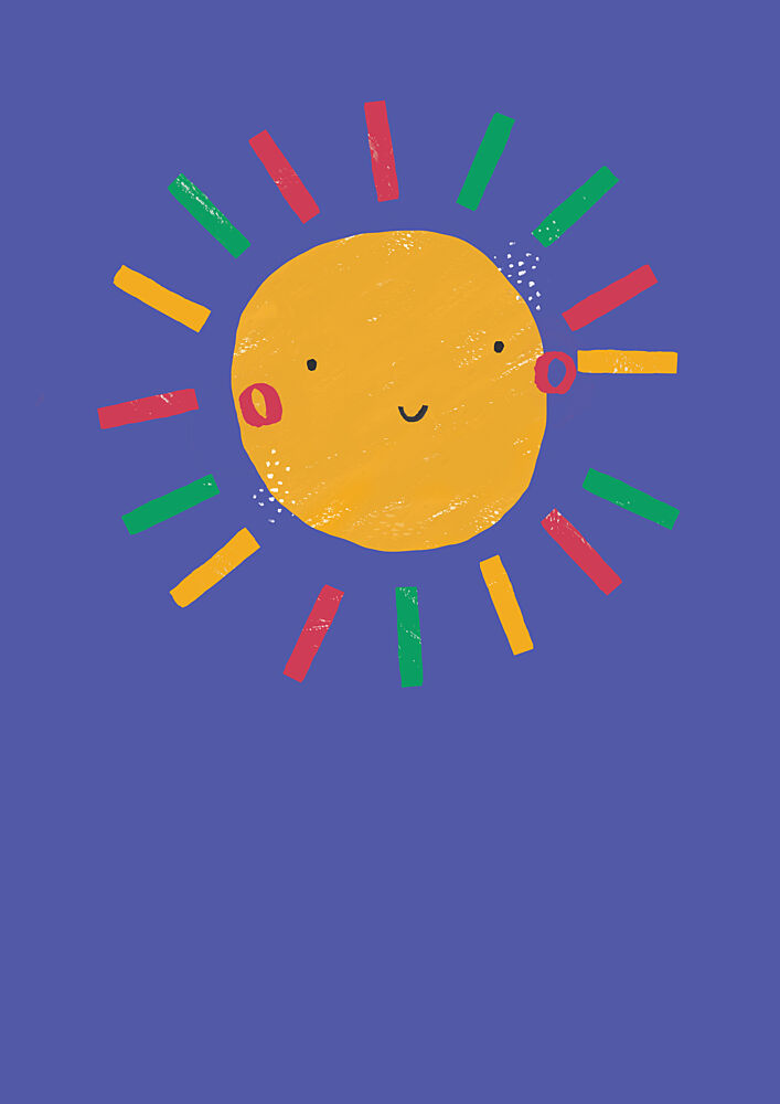 Cute Happy Sun art print by Laura Pantony for $57.95 CAD