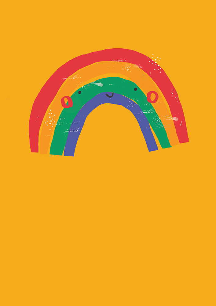 Happy Rainbow Smile art print by Laura Pantony for $57.95 CAD
