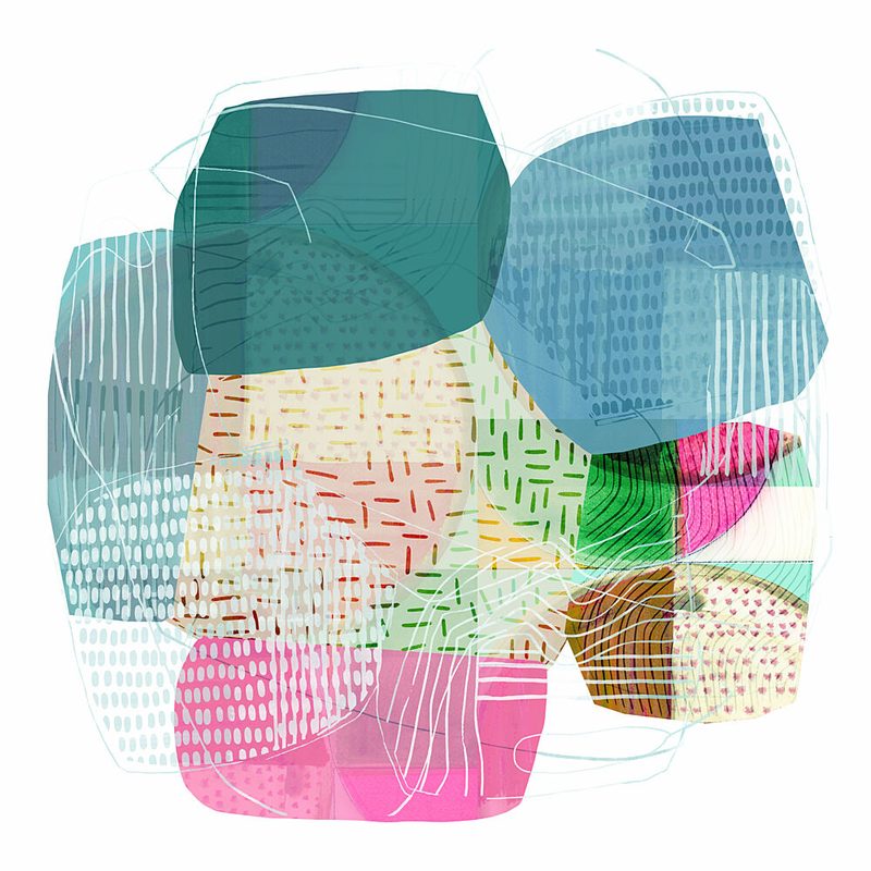 Abstract Colorful Shapes art print by Cartissi for $57.95 CAD