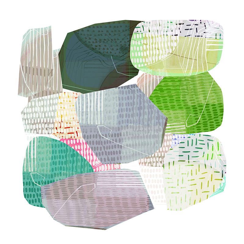 Serene Layered Shapes art print by Cartissi for $57.95 CAD