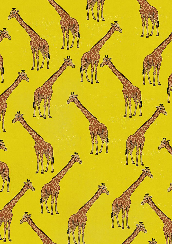 Playful Giraffe Pattern art print by Nicholas for $57.95 CAD