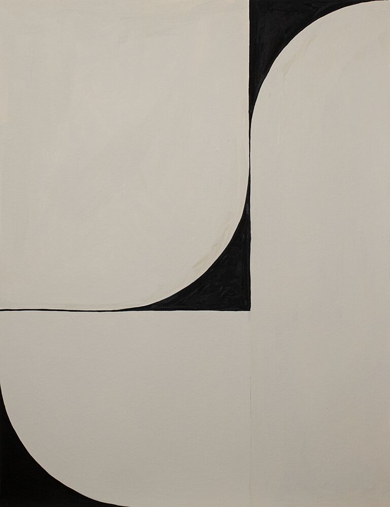 Curved Geometric Contrast art print by Livia Frigo for $57.95 CAD