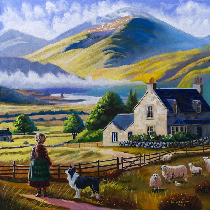 Highland Cottage Scene art print by Gordon Bruce for $57.95 CAD