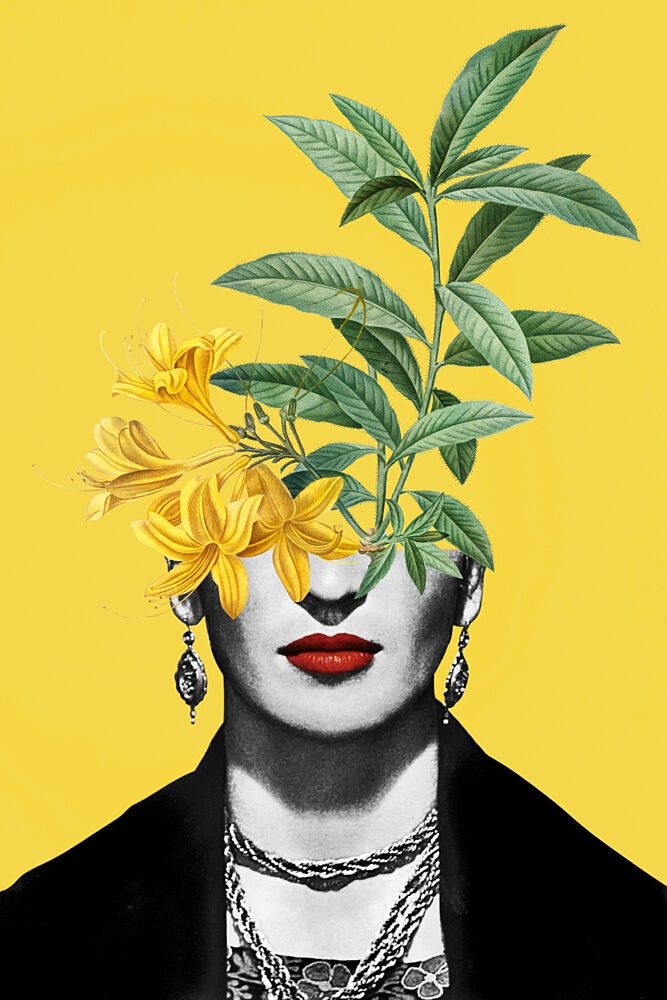 Vibrant Floral Portrait art print by Marja van den Hurk for $57.95 CAD