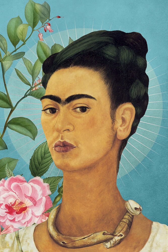 Striking Woman Floral Gaze art print by Marja van den Hurk for $57.95 CAD