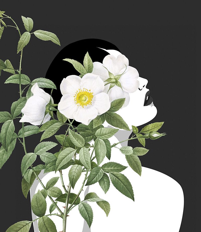 Woman with White Roses art print by Marja van den Hurk for $57.95 CAD