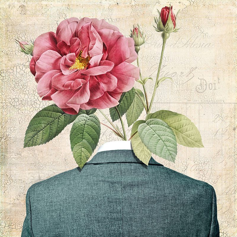 Rose Head Gentleman art print by Marja van den Hurk for $57.95 CAD