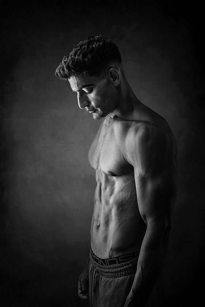 Pensive Muscular Man art print by Irene Wu for $57.95 CAD