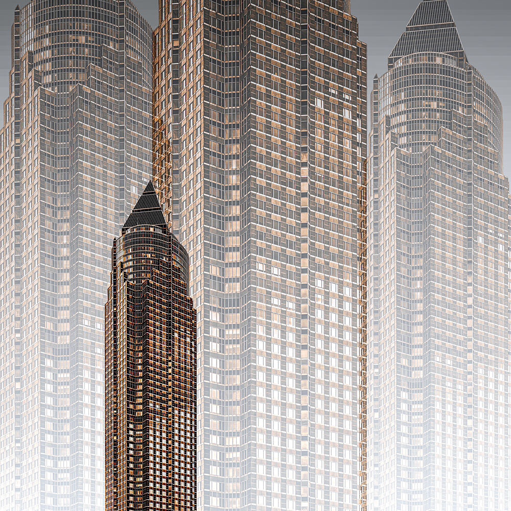 Layered City Skyscrapers art print by Roland M Schwerdtfeger for $57.95 CAD