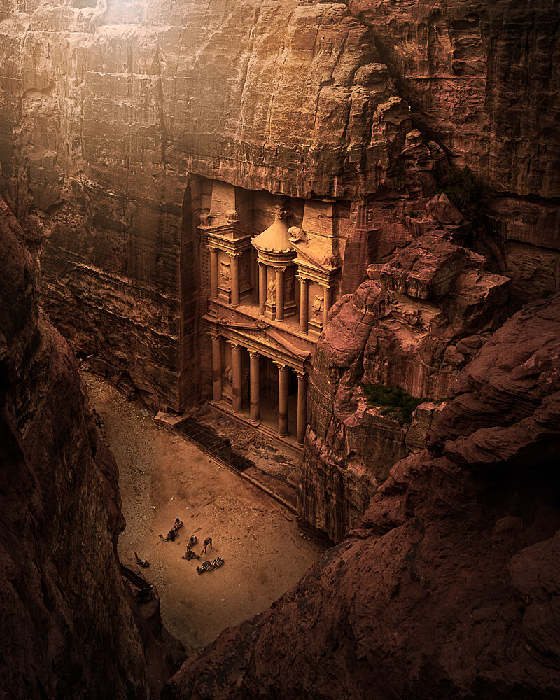 Ancient Petra Treasury art print by Nikola Vukotic for $57.95 CAD