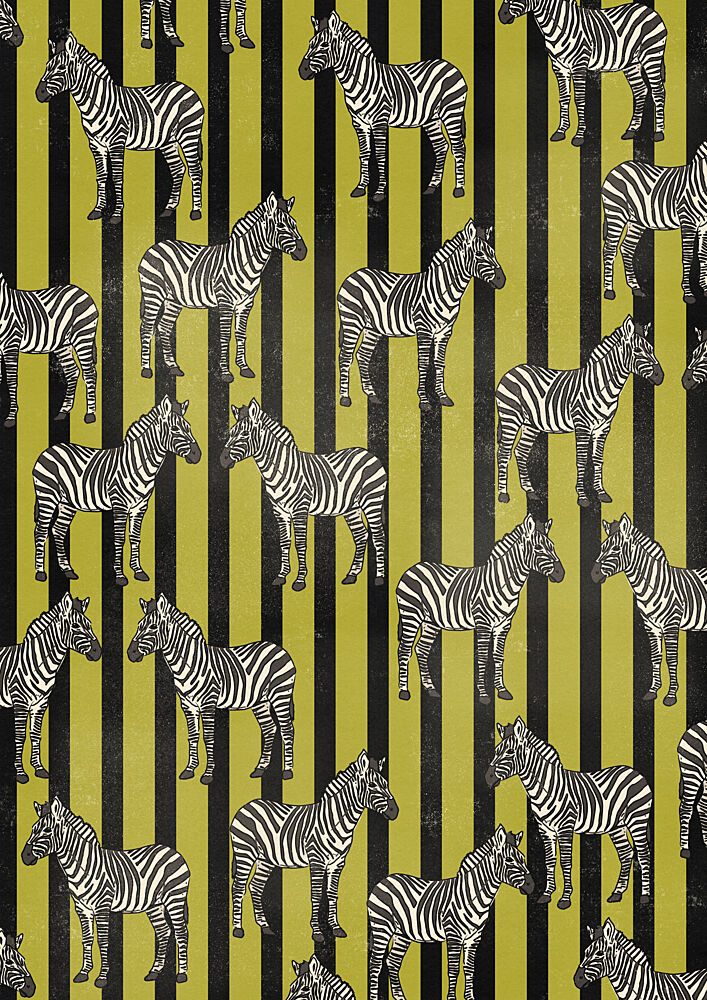 Safari Zebras Pattern art print by Nicholas for $57.95 CAD