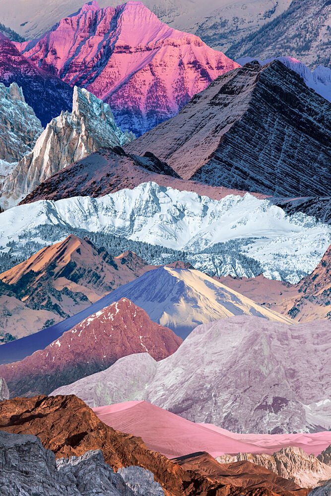 Vibrant Mountain Layers art print by Marja van den Hurk for $57.95 CAD