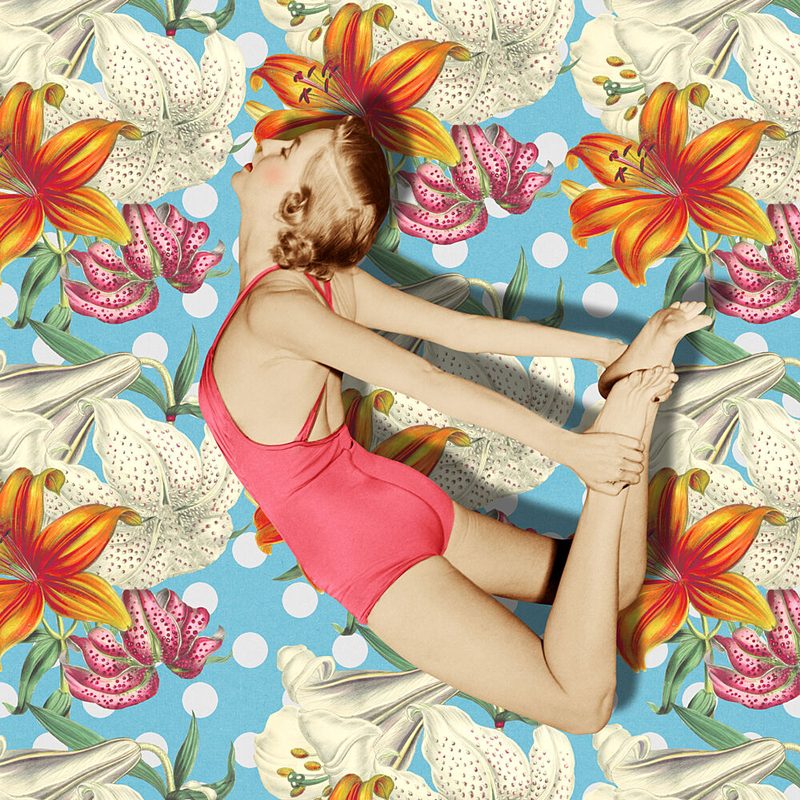 Vintage Yoga Bloom art print by Marja van den Hurk for $57.95 CAD