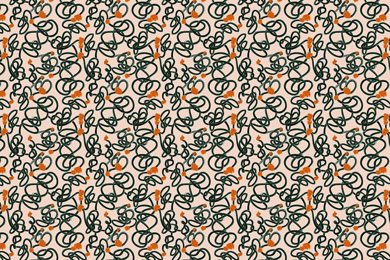 Swirlyflowerspattern art print by Treechild for $57.95 CAD