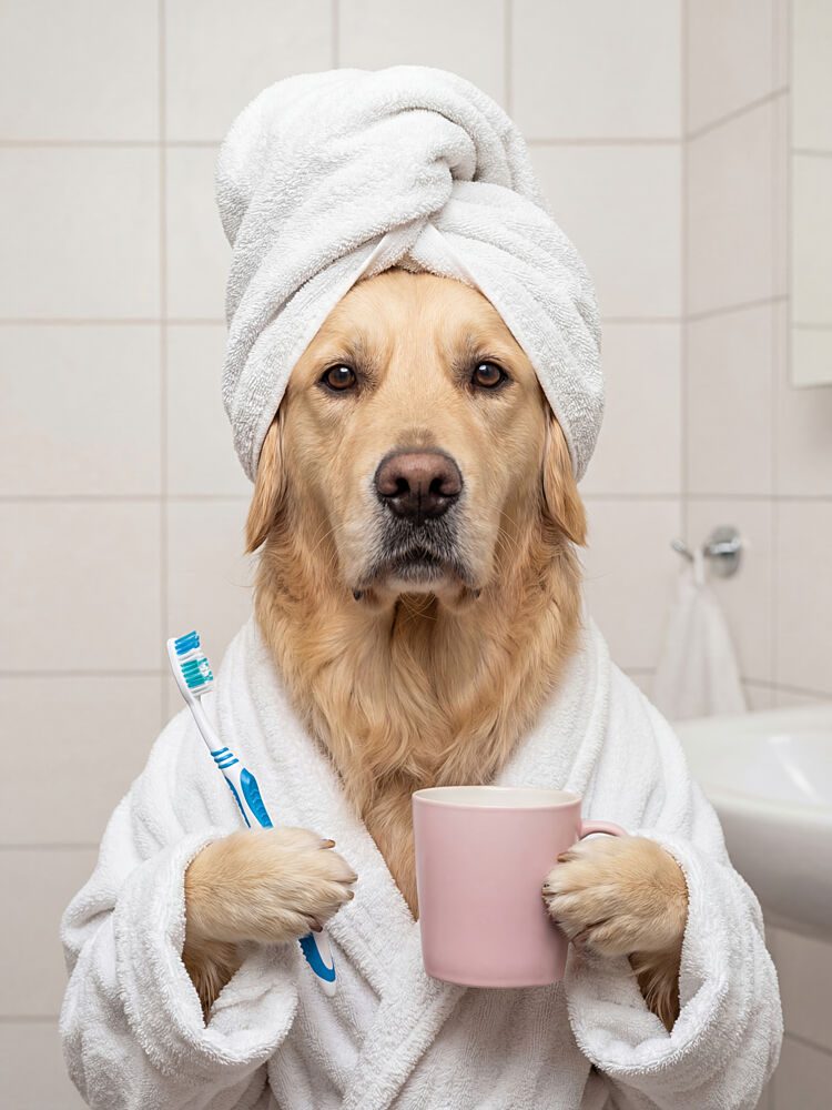 Spa Day Dog art print by Andreas Magnusson for $57.95 CAD