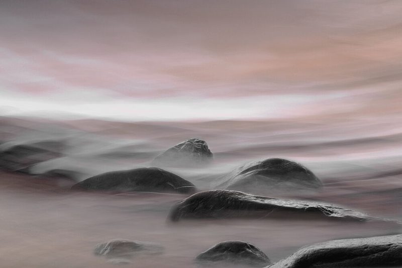 Misty Ocean Rocks art print by Christina Sillen for $57.95 CAD