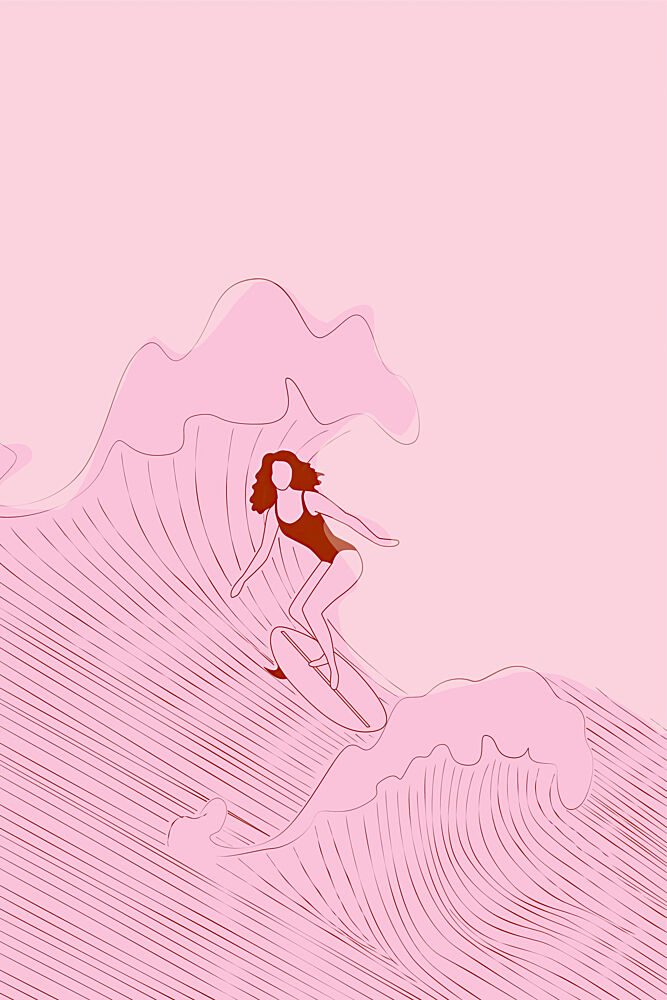 Pinkwave art print by Treechild for $57.95 CAD
