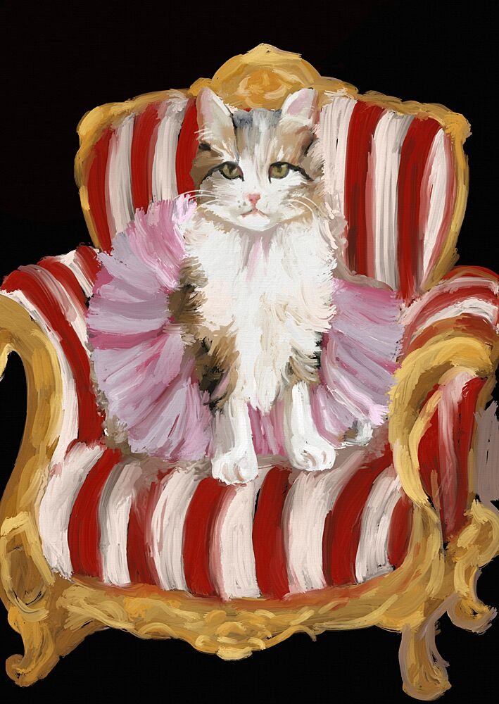 Regal Kitten in Tutu art print by Josie George for $57.95 CAD