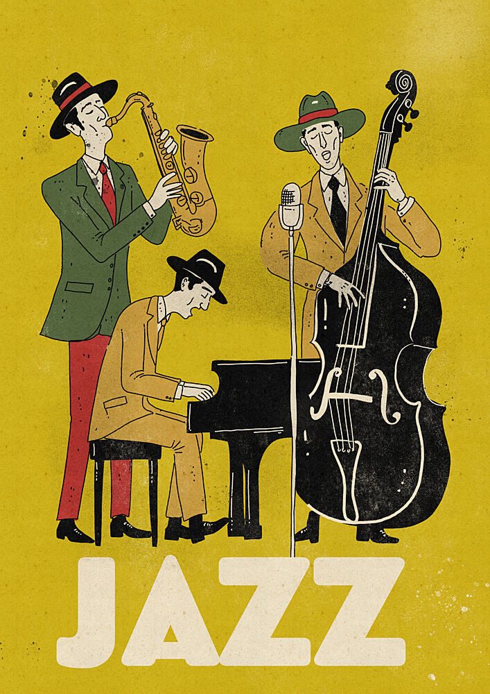 Swinging Jazz Band art print by Nicholas for $57.95 CAD