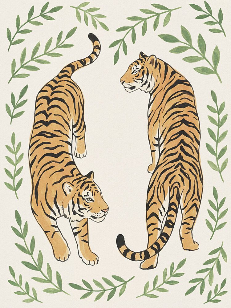Elegant Jungle Tigers art print by Andreas Magnusson for $57.95 CAD