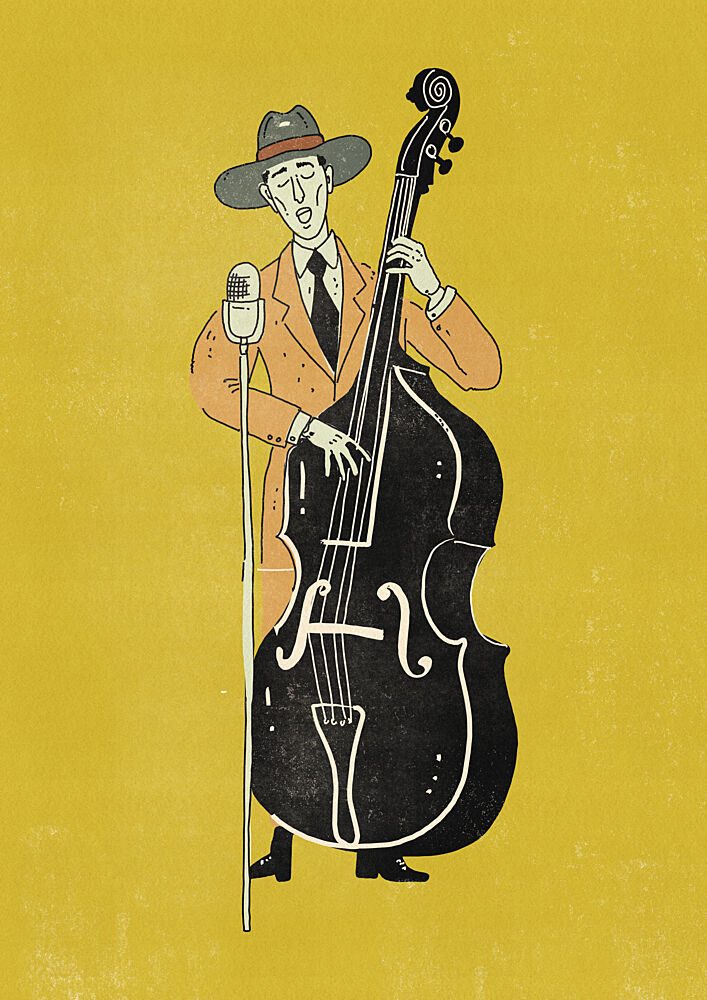 Vintage Jazz Singer art print by Nicholas for $57.95 CAD