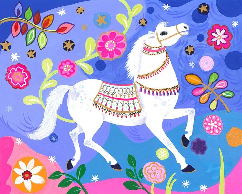 Dancing Horse in Spring art print by Isabelle Brent for $57.95 CAD