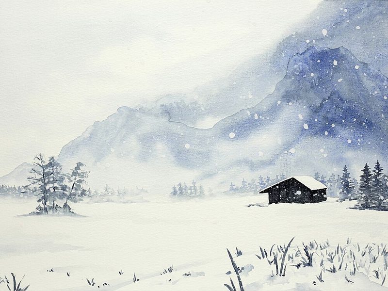 Misty Mountain Cabin art print by Natalie Bruns for $57.95 CAD