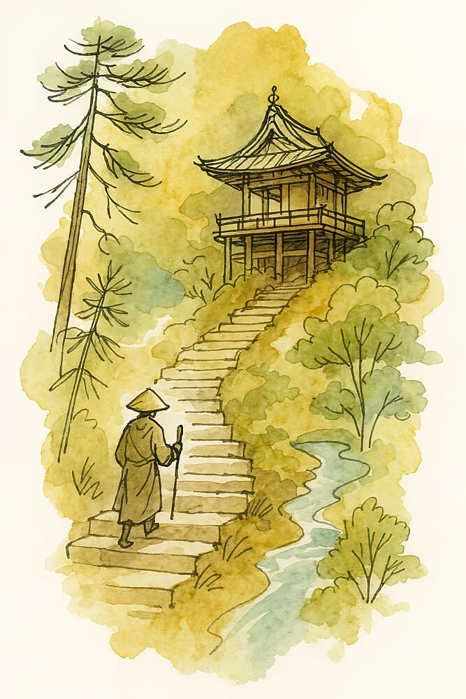 Monks Temple Journey art print by Natalie Bruns for $57.95 CAD