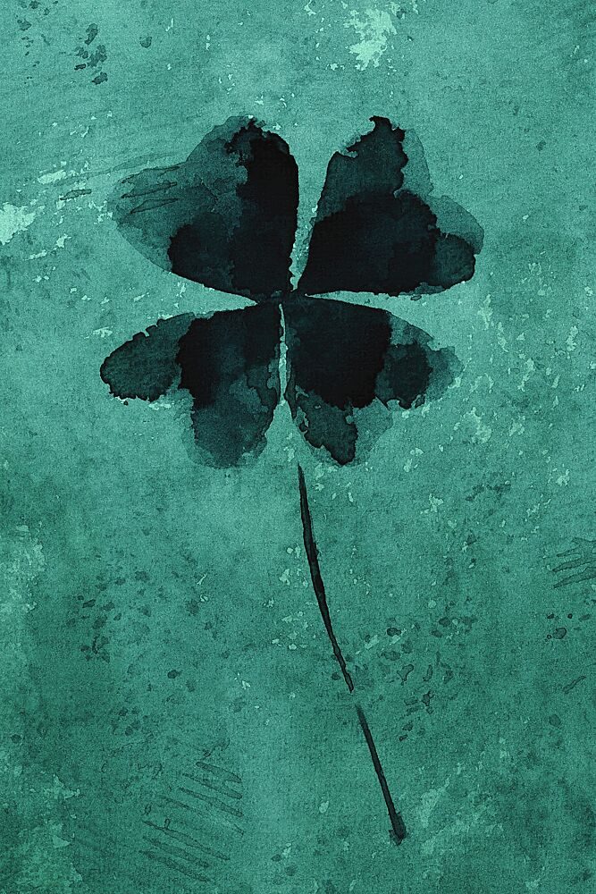 Lucky Teal Clover art print by Natalie Bruns for $57.95 CAD