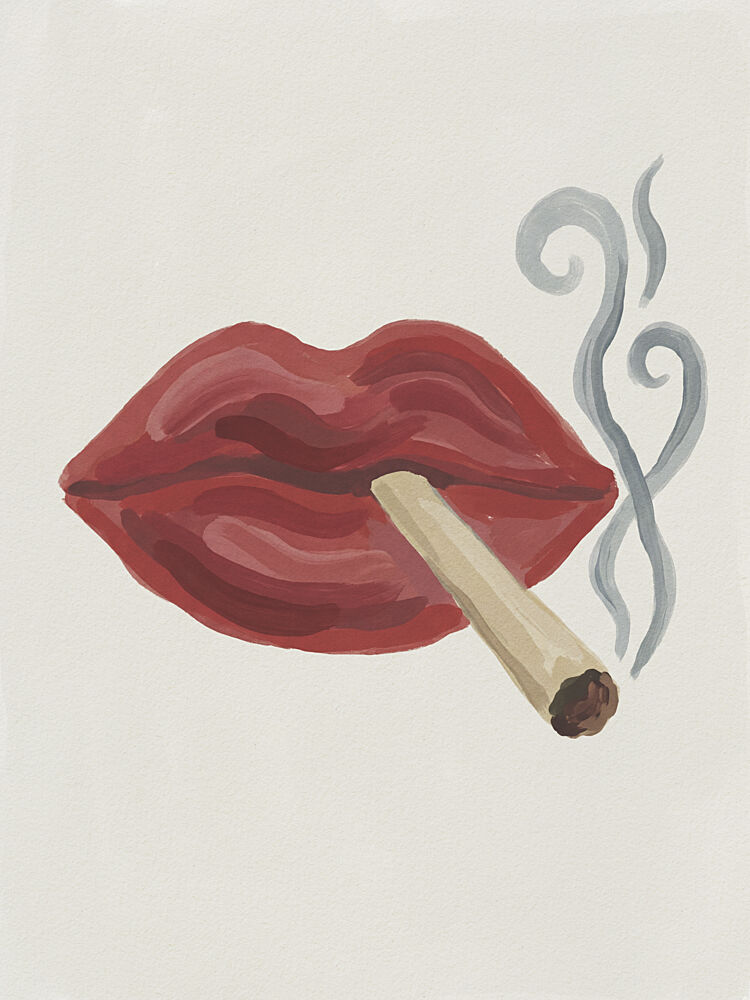 Smoking Red Lips art print by Andreas Magnusson for $57.95 CAD