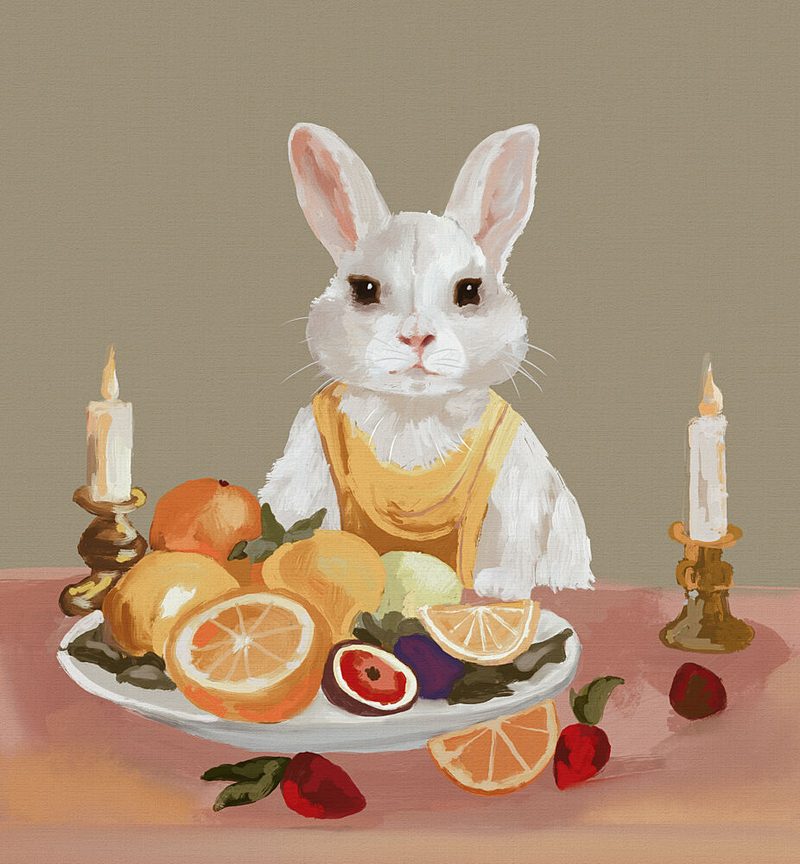 White Rabbits Feast art print by Josie George for $57.95 CAD