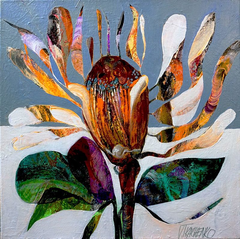 Vibrant Abstract Bloom art print by Victor Tkachenko for $57.95 CAD