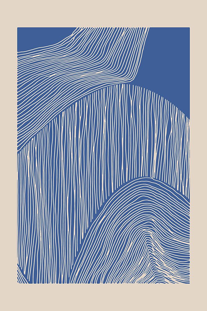 Organic Blue Lines art print by Melloi Art Prints for $57.95 CAD