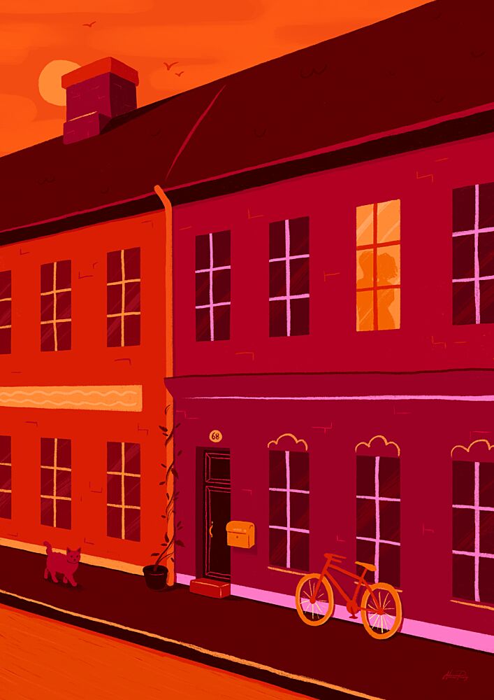 Quiet Evening Street art print by Nanna Paavig for $57.95 CAD