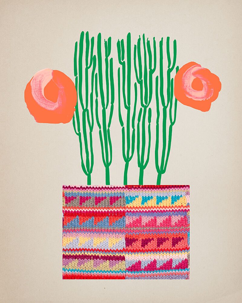Colorful Cactus Pot art print by Diana Jahns for $57.95 CAD