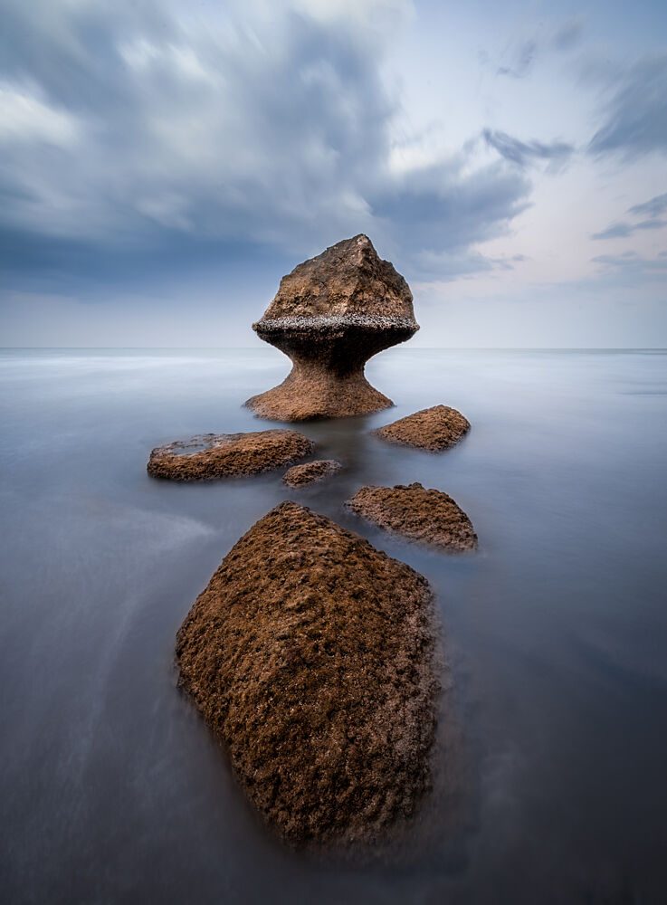 Mushroom Rock Seascape art print by Khalid Jamal for $57.95 CAD