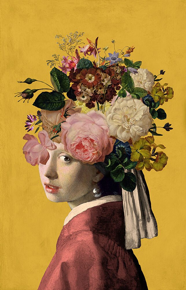 Floral Pearl Portrait art print by Marja van den Hurk for $57.95 CAD