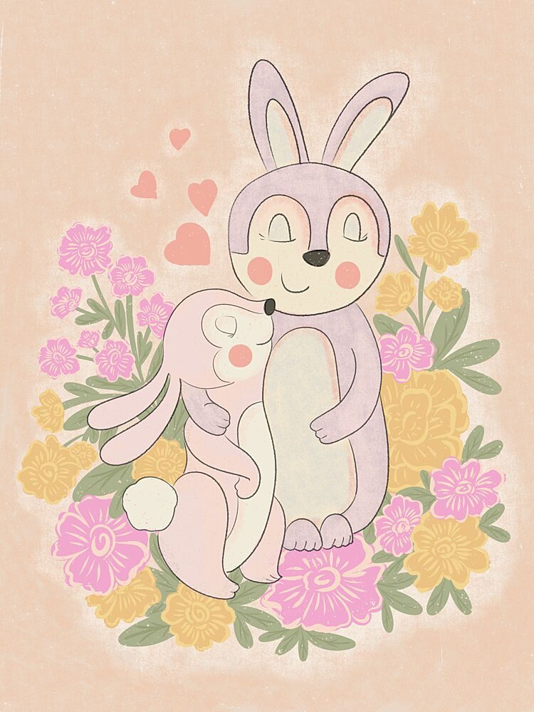 Sweet Bunny Embrace art print by Nikita Jariwala for $57.95 CAD