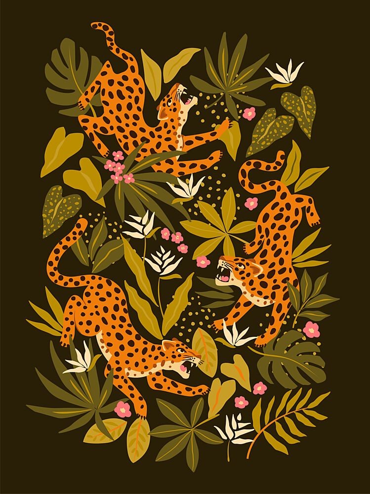 Wild Jungle Leopards art print by Angelina Bambina for $57.95 CAD