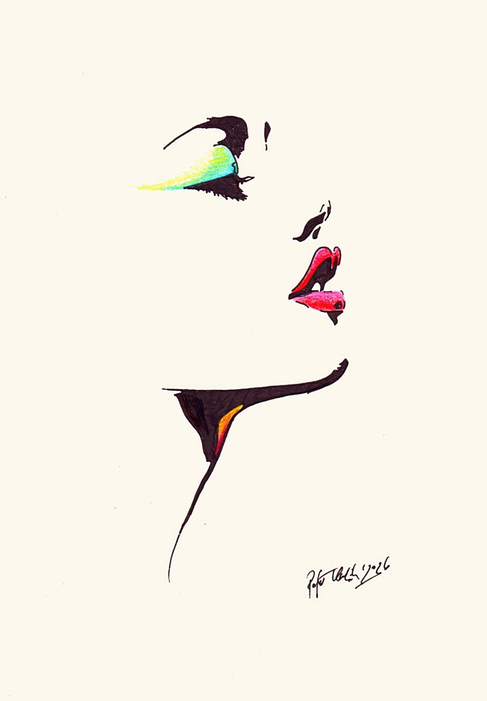 Vibrant Beauty Profile art print by Rafal Kulik for $57.95 CAD