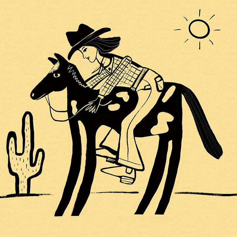 Cowgirl Desert Ride art print by Sharyn Bursic for $57.95 CAD