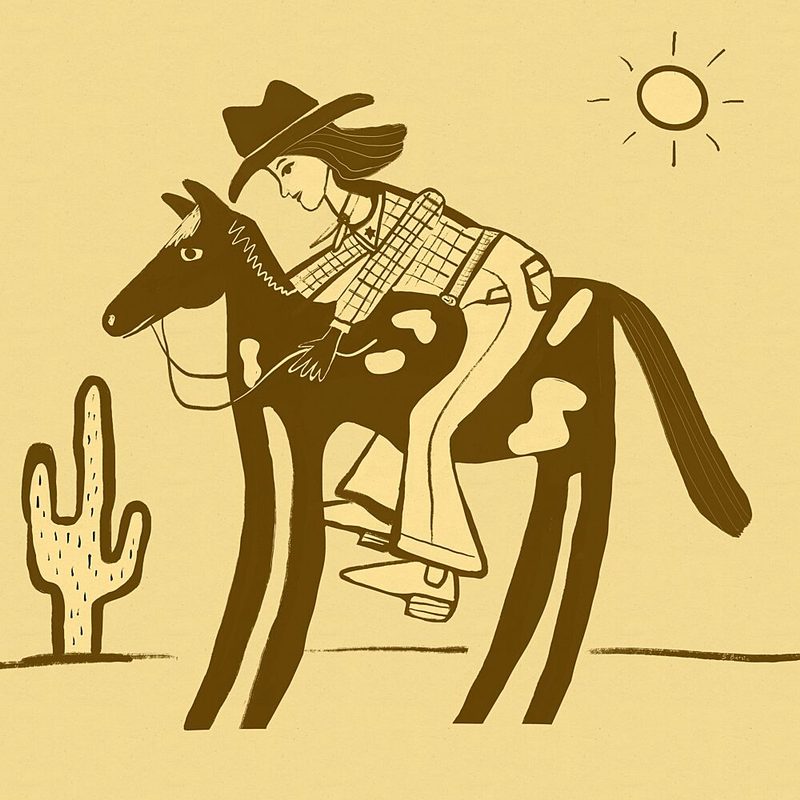 Desert Cowgirl Ride art print by Sharyn Bursic for $57.95 CAD