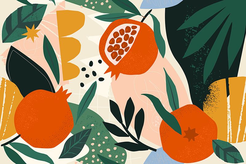 Vibrant Pomegranate Harvest art print by Angelina Bambina for $57.95 CAD