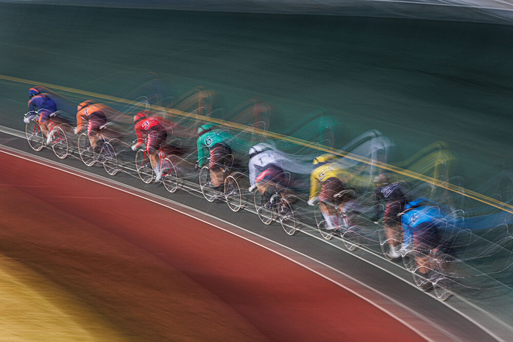 Blurred Velodrome Race art print by Unknown for $57.95 CAD