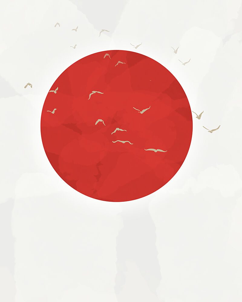 Soaring Red Sun art print by Sannel Larson for $57.95 CAD
